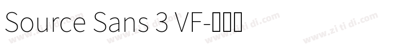 Source Sans 3 VF字体转换